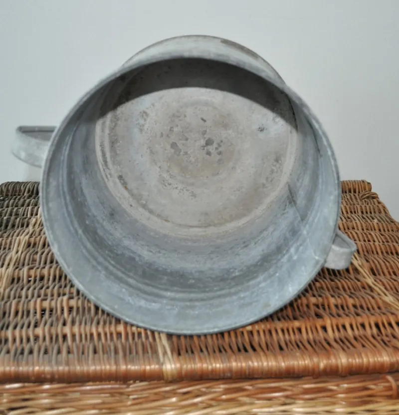 Pamono Vintage Galvanized Zinc Planter, 1950s> Planters And Jardiniere