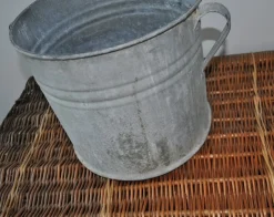 Pamono Vintage Galvanized Zinc Planter, 1950s><noscript><img width=