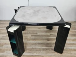 Pamono Vintage Game Table in Grey Fabric attributed to Pierluigi Molinari for Pozzi Milano, 1970s> Game Tables