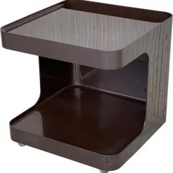 Pamono Vintage Game Table in Smoked Plastic with Wheels from Longato> Game Tables