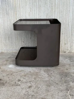 Pamono Vintage Game Table in Smoked Plastic with Wheels from Longato> Game Tables