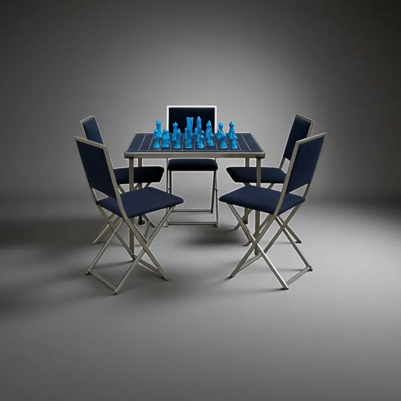 Online Pamono Vintage Games Table and Chairs from Christian Dior, 1975, Set of 6