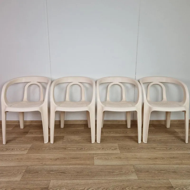 New Pamono Vintage Garden Chairs by Henry Massonnet for Stamp, 1984s, Set of 4