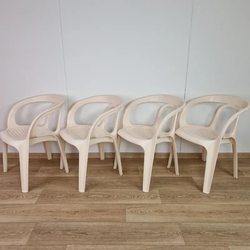 New Pamono Vintage Garden Chairs by Henry Massonnet for Stamp, 1984s, Set of 4