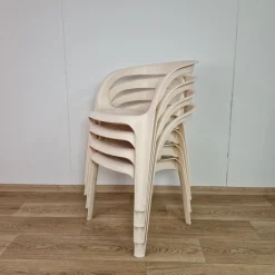 New Pamono Vintage Garden Chairs by Henry Massonnet for Stamp, 1984s, Set of 4