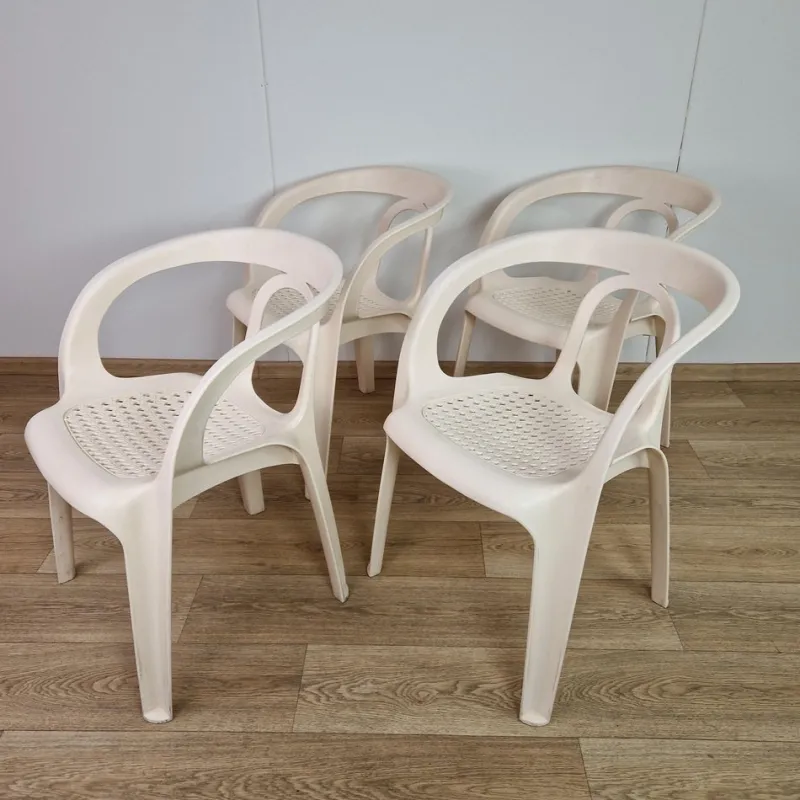 New Pamono Vintage Garden Chairs by Henry Massonnet for Stamp, 1984s, Set of 4