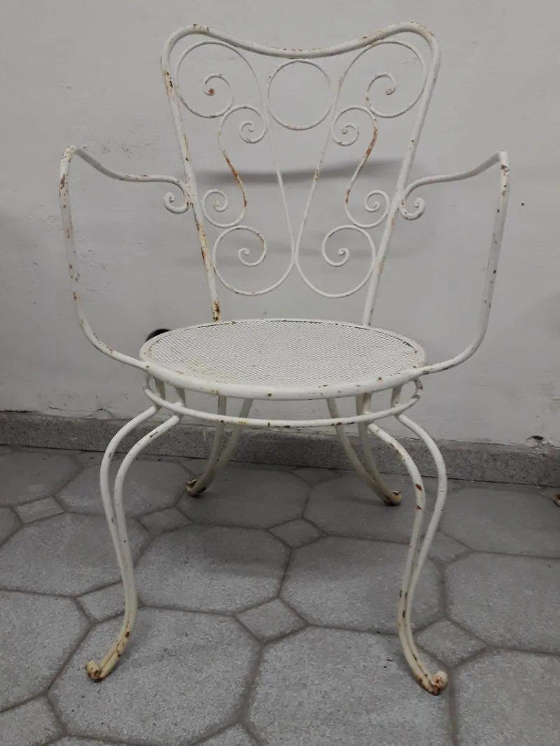 Pamono Vintage Garden Chairs in Iron, 1950s, Set of 4> Garden Seating