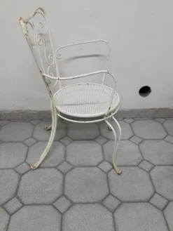 Pamono Vintage Garden Chairs in Iron, 1950s, Set of 4><noscript><img width=