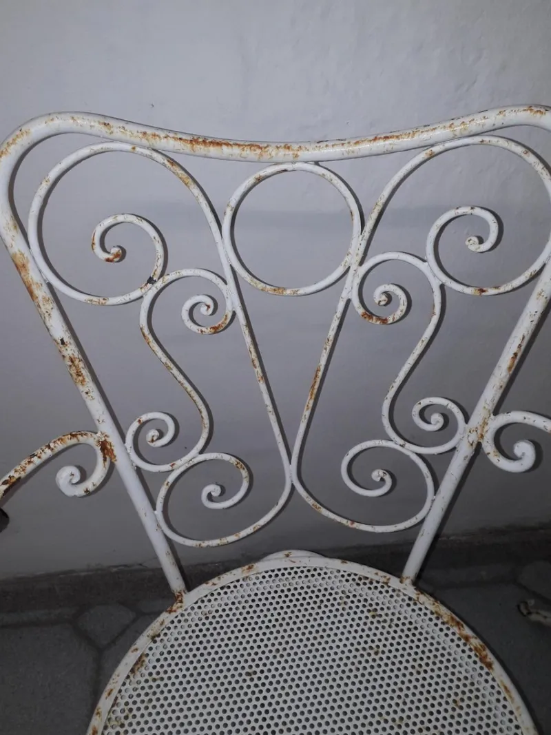 Pamono Vintage Garden Chairs in Iron, 1950s, Set of 4> Garden Seating
