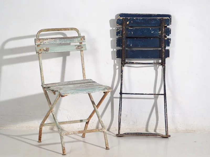 New Pamono Vintage Garden Folding Chairs, 1920, Set of 4