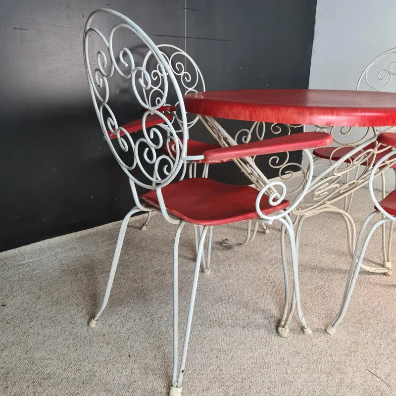 Pamono Vintage Garden Furniture, 1960s, Set of 5> Garden Tables