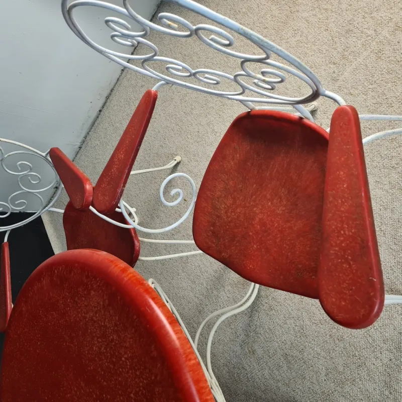 Pamono Vintage Garden Furniture, 1960s, Set of 5> Garden Tables