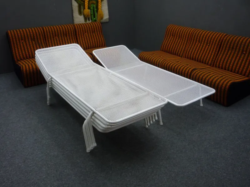 Pamono Vintage Garden Lounger attributed to Erlauer Drahtwerke, 1950s> Garden Seating
