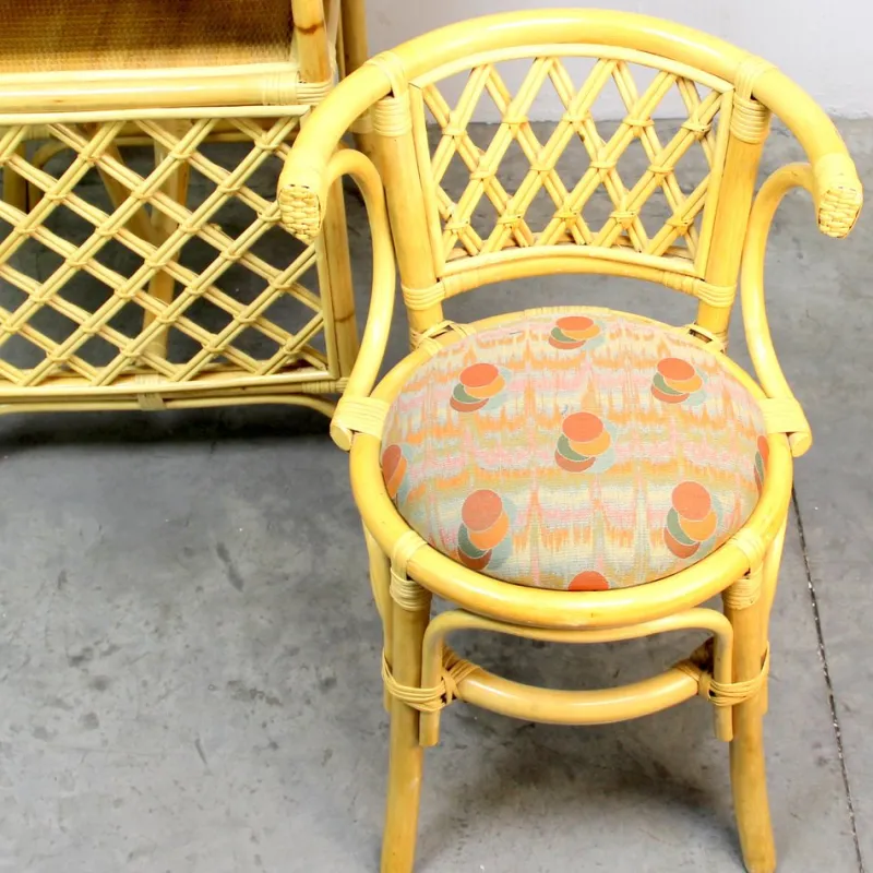 Pamono Vintage Garden Table and Chairs, 1970s, Set of 3> Garden Tables