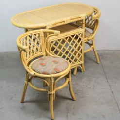 Pamono Vintage Garden Table and Chairs, 1970s, Set of 3><noscript><img width=