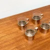Outlet Pamono Vintage GDR East German Tea Glasses from MUQ, Metallwarenfabrik Union Quedlinburg, Set of 4
