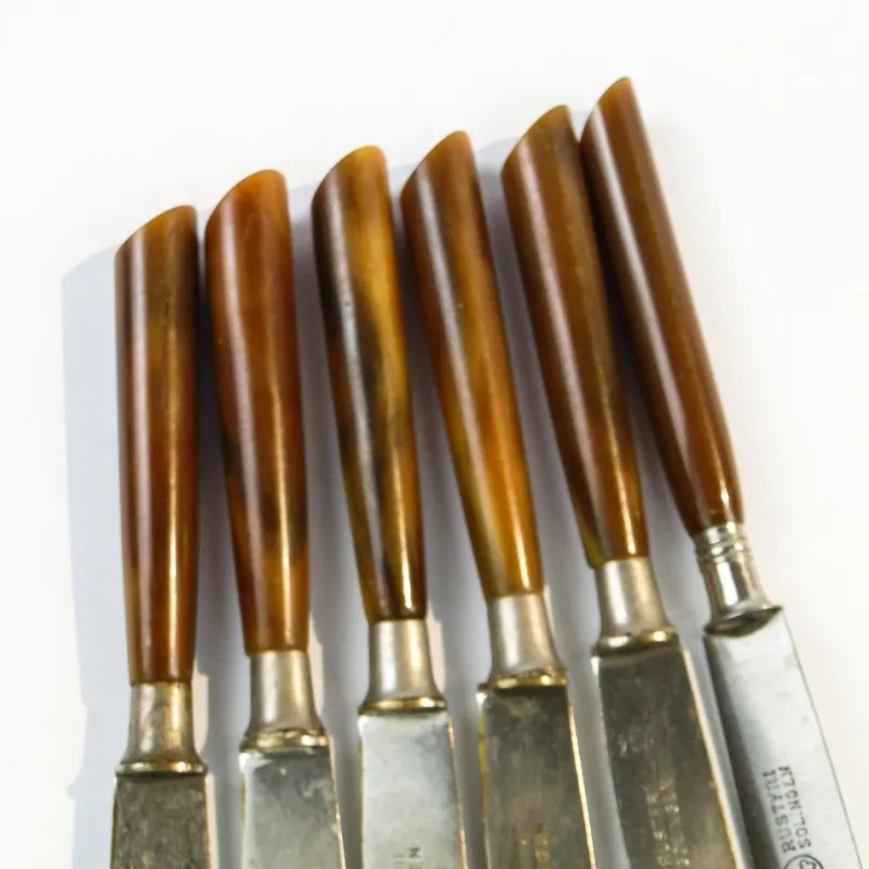 Pamono Vintage German Bakelite Knives, 1950s, Set of 6> Cutlery & Serving Utensils