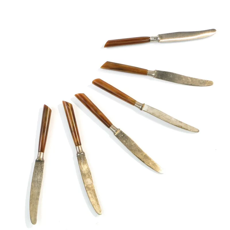 Pamono Vintage German Bakelite Knives, 1950s, Set of 6> Cutlery & Serving Utensils
