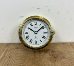 Pamono Vintage German Brass Ships Clock from Kundo, 1970s