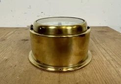 Pamono Vintage German Brass Ships Clock from Kundo, 1970s