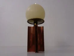 Pamono Vintage German Brutalist Candleholder in Copper and Brass, 1960s><noscript><img width=