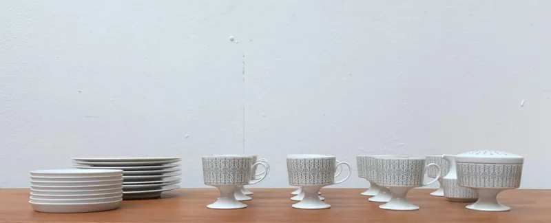 Pamono Vintage German Composition Secunda Grau Coffee Service by Tapio Wirkkala for Rosenthal, Set of 28> Coffee & Tea Service