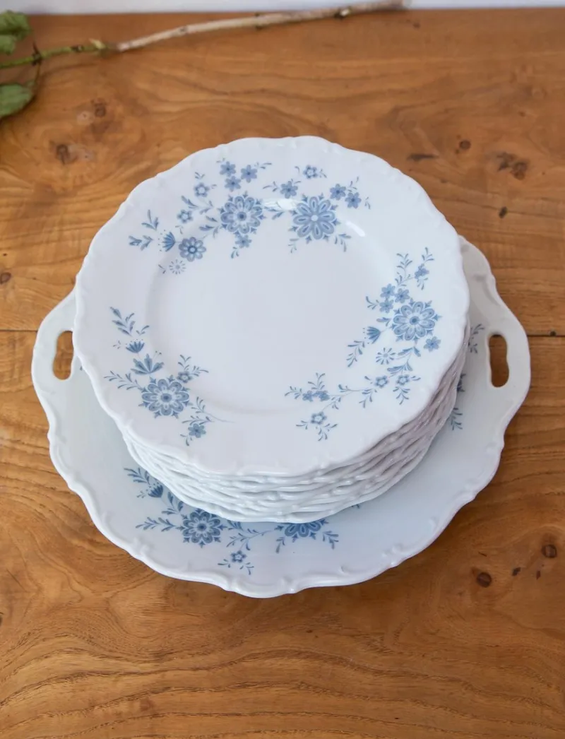 Pamono Vintage German Dessert Service by Seltmann Weiden, Set of 8> Serving Dishes