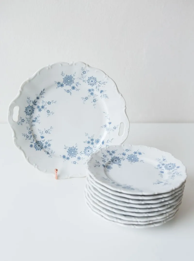 Pamono Vintage German Dessert Service by Seltmann Weiden, Set of 8> Serving Dishes