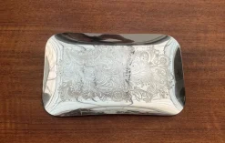 Pamono Vintage German Floral Metal Plate from WMF><noscript><img width=
