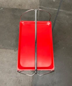 Pamono Vintage German Foldable Service Cart, Housebar or Side Table, 1970s><noscript><img width=
