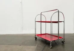 Pamono Vintage German Foldable Service Cart, Housebar or Side Table, 1970s><noscript><img width=