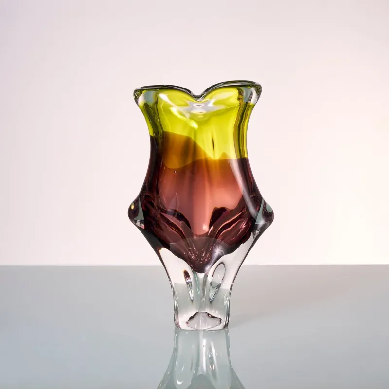 Hot Pamono Vintage German Glass Vase by Joska Kristal, 1970s