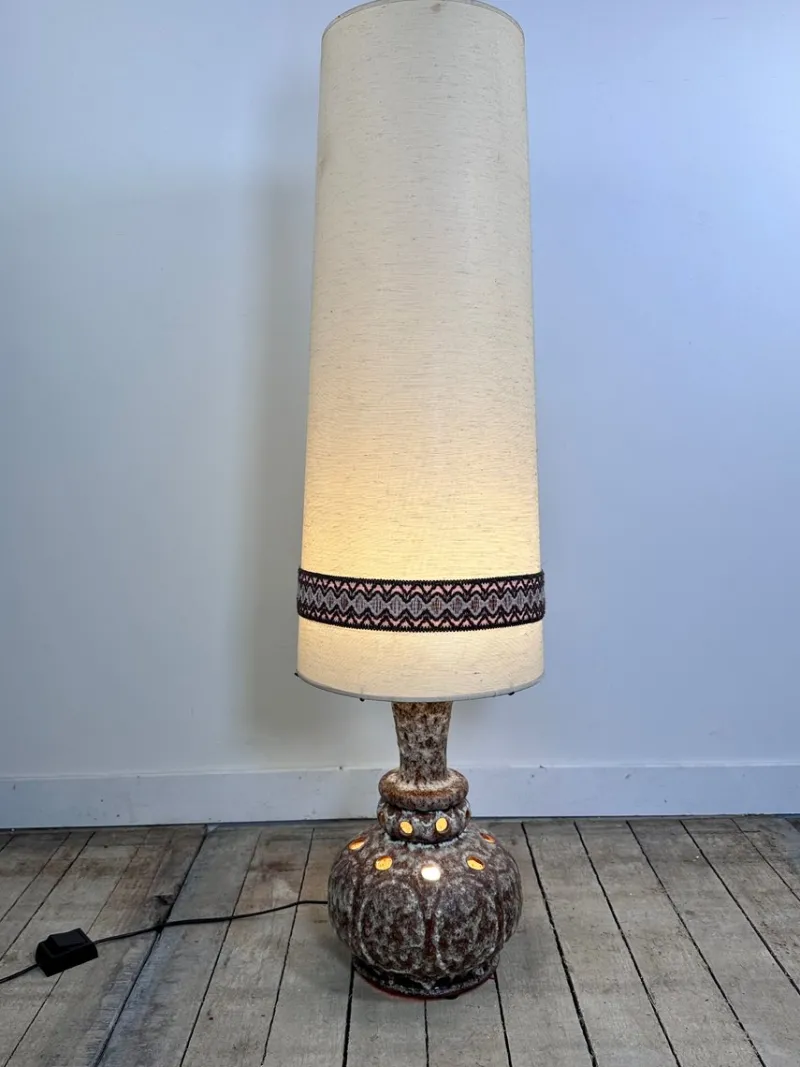 Hot Pamono Vintage German Glazed Ceramic Lamp, 1960s