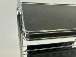 Pamono Vintage German Mini Bar Cart with Magazine Rack from Voss, 1970s><noscript><img width=