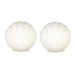 Outlet Pamono Vintage German Opaline Glass Shell-Shaped Wall Lights from Limburg, 1970s, Set of 2