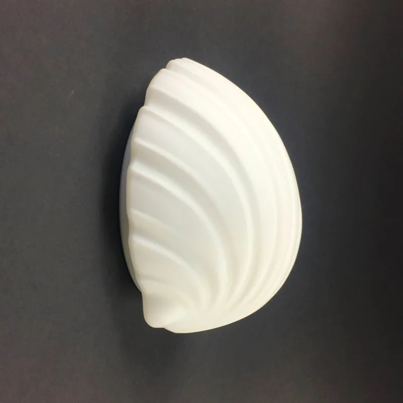 Outlet Pamono Vintage German Opaline Glass Shell-Shaped Wall Lights from Limburg, 1970s, Set of 2