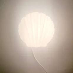 Outlet Pamono Vintage German Opaline Glass Shell-Shaped Wall Lights from Limburg, 1970s, Set of 2