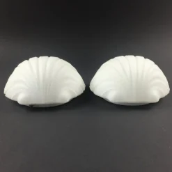Outlet Pamono Vintage German Opaline Glass Shell-Shaped Wall Lights from Limburg, 1970s, Set of 2