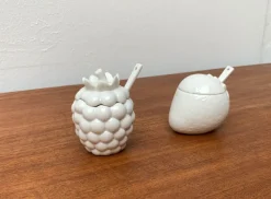 Discount Pamono Vintage German Porcelain Jam Pot with Lid and Spoon from Krömer Porzellan, 1970s, Set of 2