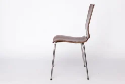 Online Pamono Vintage Gilbert Stackable Dining Chair in Teak Plywood Seat with Chrome Legs from Ikea, 1990s