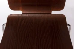 Online Pamono Vintage Gilbert Stackable Dining Chair in Teak Plywood Seat with Chrome Legs from Ikea, 1990s