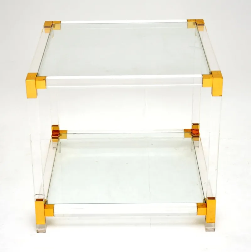 Pamono Vintage Glass and Acrylic Coffee Table, 1970s> Coffee & Side Tables