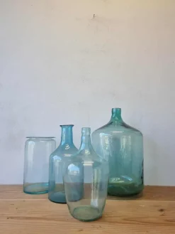 Pamono Vintage Glass Bottles and Vases, 1940s, Set of 4><noscript><img width=