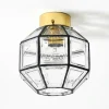 Pamono Vintage Glass Ceiling Lamp from Limburg, 1970s> Ceiling Lights