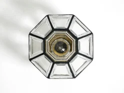 Pamono Vintage Glass Ceiling Lamp from Limburg, 1970s><noscript><img width=
