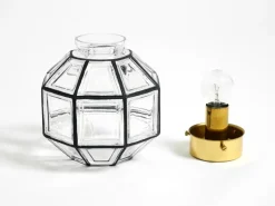 Pamono Vintage Glass Ceiling Lamp from Limburg, 1970s><noscript><img width=