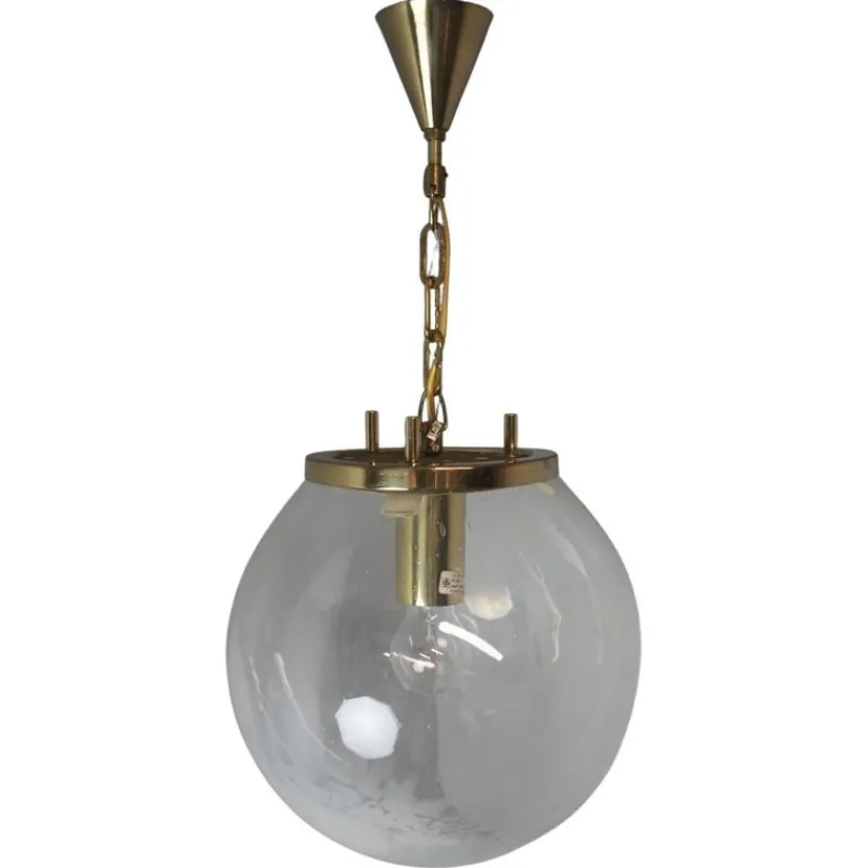 Clearance Pamono Vintage Glass Pendant Light by Kamenický Šenov, 1970s