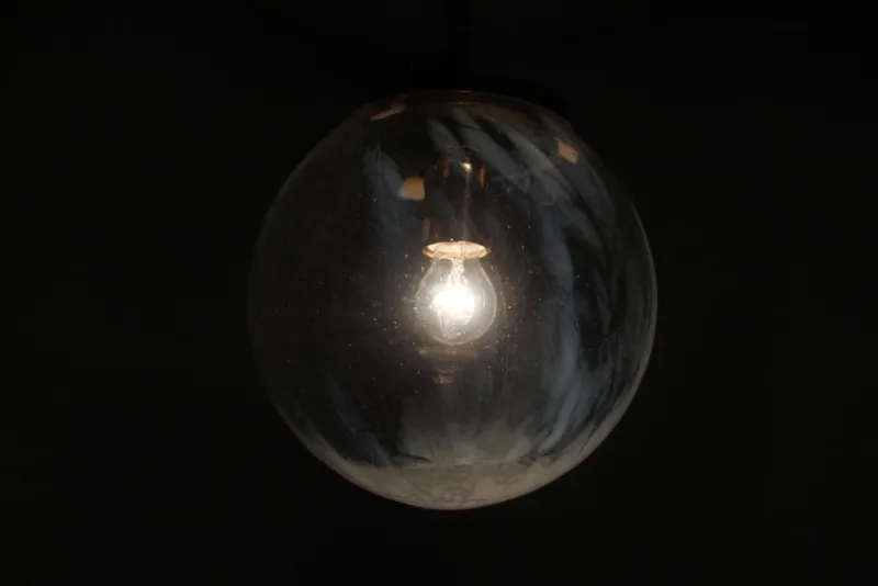 Clearance Pamono Vintage Glass Pendant Light by Kamenický Šenov, 1970s