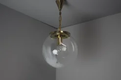 Clearance Pamono Vintage Glass Pendant Light by Kamenický Šenov, 1970s