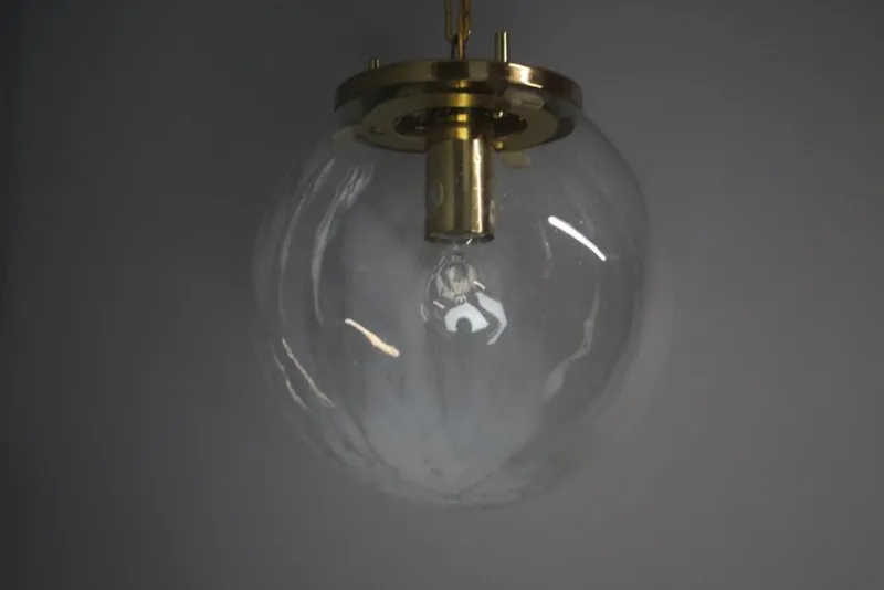 Clearance Pamono Vintage Glass Pendant Light by Kamenický Šenov, 1970s